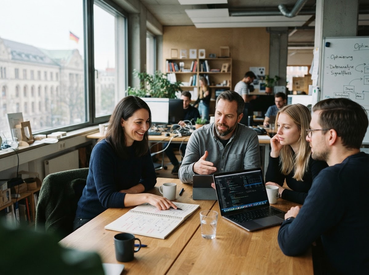 RelioraSignal Team bei der Entwicklung von Risikomodellen